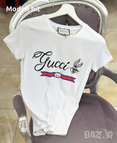 Дамска тениска Gucci 👚 Дамска блуза с къс ръкав Гучи - Различни цветове, снимка 2 - Тениски - 43696187
