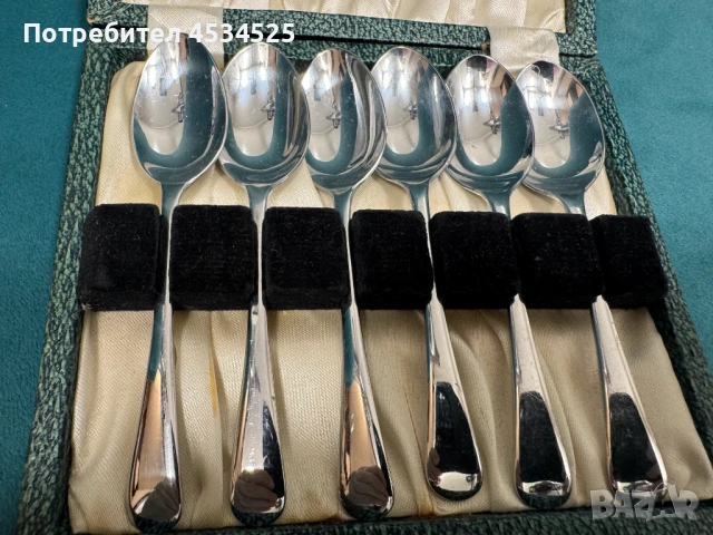 Комплект от 6 лъжички за чай/кафе Chromepride Sheffield – хромирани, в оригинална кутия, снимка 6 - Антикварни и старинни предмети - 53402743