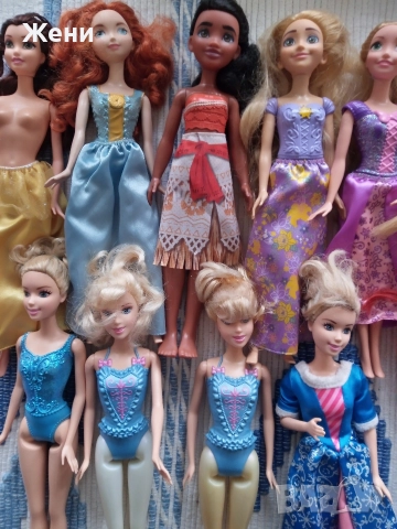 Оригинални Mattel Disney принцеси Дисни Барби Frozen Ана Елза Ариел Снежанка Рапиунцел Моана Бел, снимка 4 - Кукли - 52903317