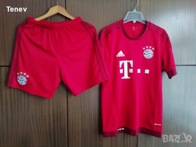 Bayern Munich 2015/2016 Adidas оригинален екип тениска фланелка и шорти къси гащи Байерн Мюнхен S