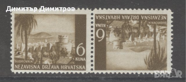 Хърватия 1941 - Мi № 57 - тет-беш чиста, снимка 1 - Филателия - 44028230