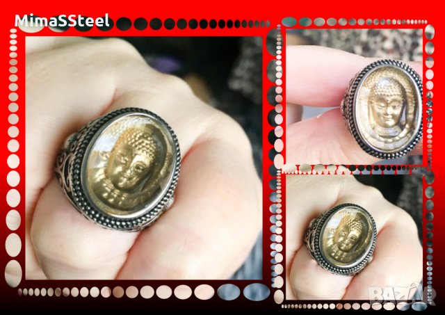 Уникален Мъжки стоманен пръстен Stainless Steel 316L , снимка 4 - Пръстени - 28295603