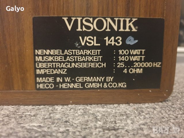Visonik  VSL 143, снимка 8 - Тонколони - 39379440