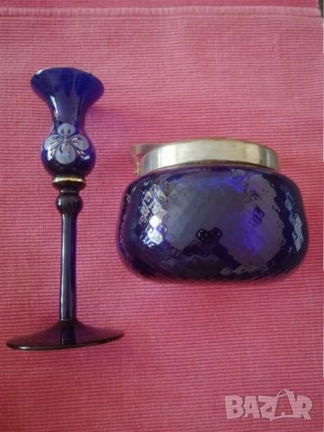 Цветно стъкло, свещник. 