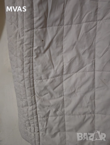 -75% Светло бежово екрю дамско дълго яке парка с качулка S размер, снимка 3 - Якета - 51857898