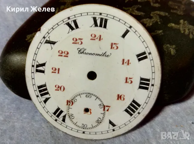 CHRONOMETRE ПОРЦЕЛАНОВ РИМСКИ ЦИФЕРБЛАТ РЯДЪК от СТАР ШВЕЙЦАРСКИ ДЖОБЕН ЧАСОВНИК ХРОНОГРАФ 49687