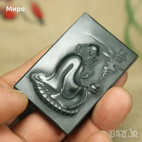 ЕСТЕСТВЕН НЕФРИТ МЕДАЛЬОН С ИЗОБРАЖЕНИЕ НА БУДА ВИСУЛКА НАКИТ , снимка 5 - Колиета, медальони, синджири - 40630623