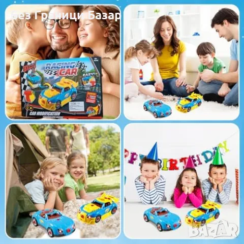 Нова DIY състезателна кола 2 в 1 – детски STEM комплект с инструменти, снимка 6 - Образователни игри - 48883254