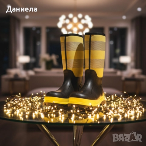 Висококачествени защитни ботуши BLACK/YELLOW – сигурна защита и комфорт при всякакви условия!