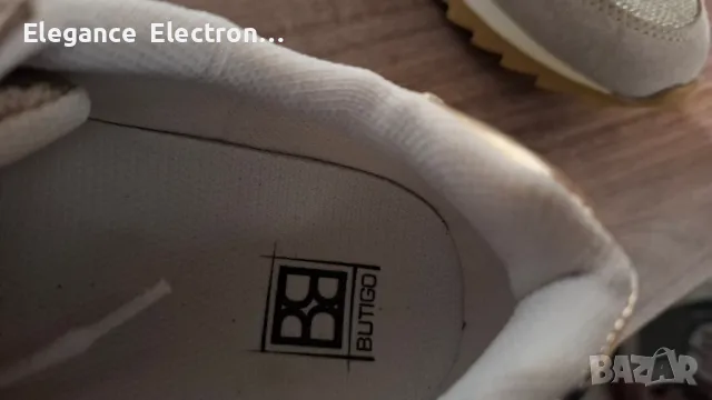 Стилни дамски маратонки Butigo, номер 37, златисти акценти, снимка 12 - Маратонки - 50246701