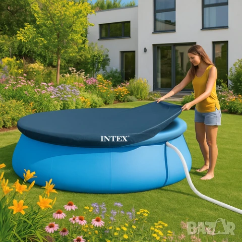 Покривало за басейн Intex 244, 305, 366, снимка 9 - Басейни и аксесоари - 50592301