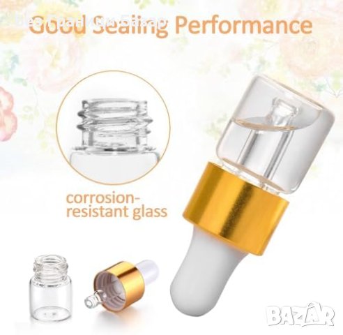 Нов комплект 24 броя Матови Стъклени Бутилки 2 мл - Етерични Масла, Парфюми, снимка 7 - Други стоки за дома - 43568530