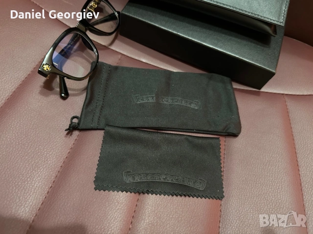 Чисто нови Очила Chrome Hearts Cox Ucker със златни елементи и оптични стъкла, снимка 11 - Слънчеви и диоптрични очила - 53538955