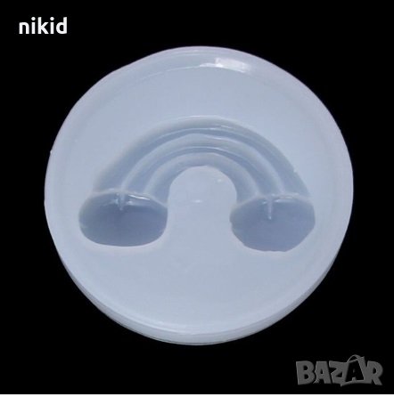 Дъга прозрачен силиконов молд форма калъп бижутерски сладкарски смола фондан изделия