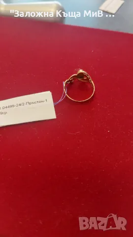 Златен пръстен 14к, 1.19гр, снимка 5 - Пръстени - 48322022