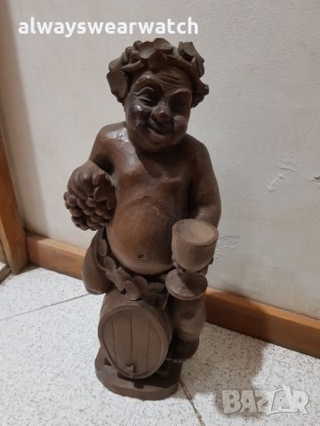 Ръчно изработена старинна дървена италианска статуетка - ДЪРВОРЕЗБА , снимка 4 - Статуетки - 28131169