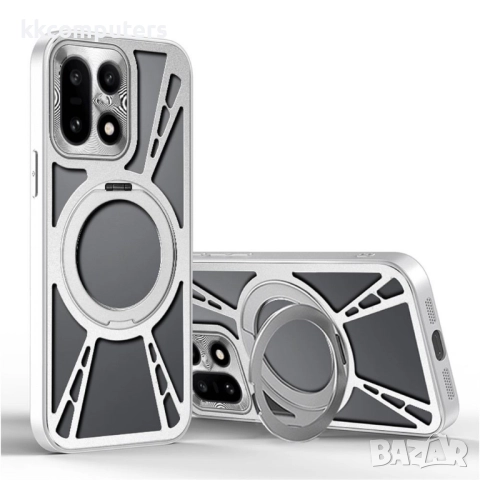 Магнитен калъф за OnePlus 15 5G- TPU + PC + Метал, MagSafe, Стойка, Защита от прегряване, Вкл. Проте, снимка 2 - Резервни части за телефони - 52610739