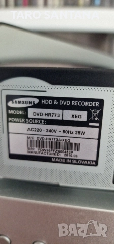 DVD RECORDER SAMSUNG HR 773 top, снимка 5 - Аудиосистеми - 51582402