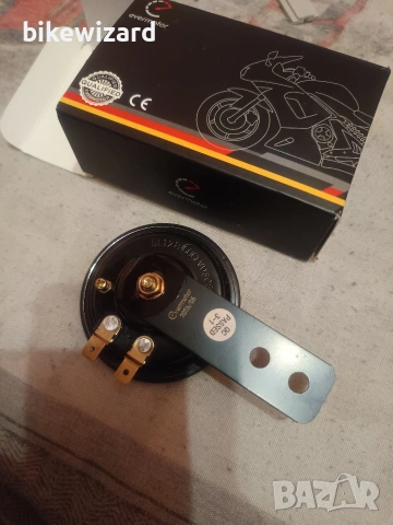 Evermotor 12V силен клаксон за мотоциклети НОВ, снимка 3 - Части - 53330889