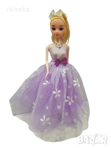 Кукла Ahelos, Принцеса, Лилава рокля, Без кутия, 30 см.