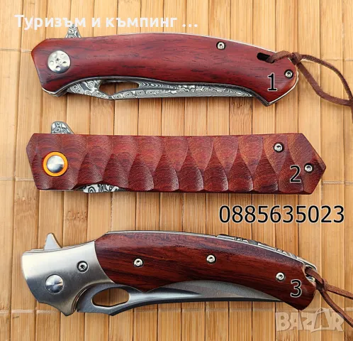 Джобни ножчета  / дамаска стомана,D2 /, снимка 3 - Ножове - 49874572