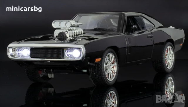 1:24 Метални колички: 1970 Dodge Charger R/T Muscle (Fast & Furious), снимка 4 - Колекции - 44859101