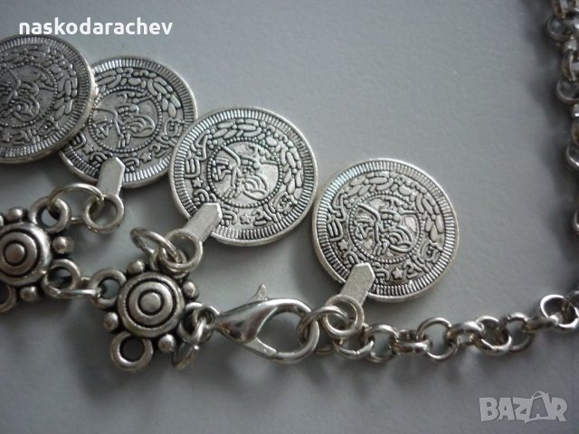 Накит за глава - етно диадема с пендари, имитация злато и сребро, снимка 8 - Колиета, медальони, синджири - 27073023