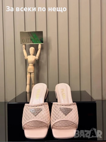 Prada Дамски Чехли На Нисък Ток Прада - 2 Налични Цвята Код E678, снимка 2 - Чехли - 51112209