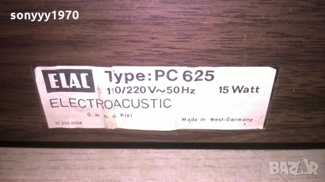 ELAC PC625 MIRACORD-MADE IN WEST GERMANY-ВНОС ХОЛАНДИЯ, снимка 11 - Грамофони - 27740912