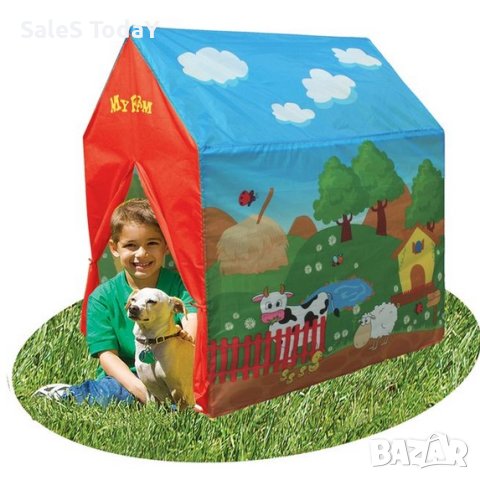 Детска палатка Ферма, 95x72x102см, снимка 2 - Кошарки - 44044033