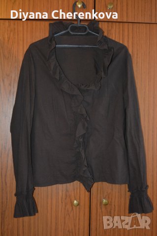 Кафява риза с къдрици, снимка 1