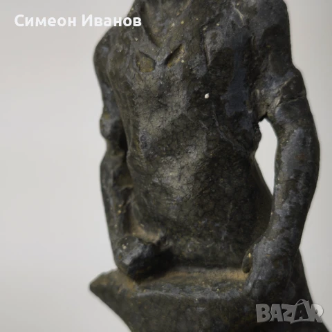 Стара комунистическа мастилница с фигура на работник ковач #6122, снимка 5 - Антикварни и старинни предмети - 51202796