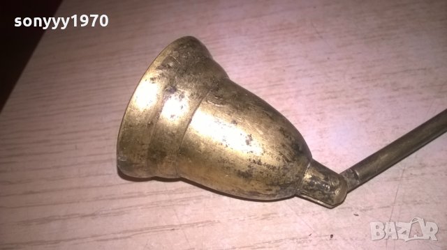 поръчано!!! антика-уред за гасене на свещи-мед/месинг-внос франция, снимка 3 - Колекции - 27114457