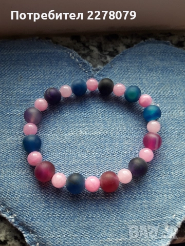 Гривни от различни камъни - ръчна изработка, снимка 14 - Гривни - 43863735