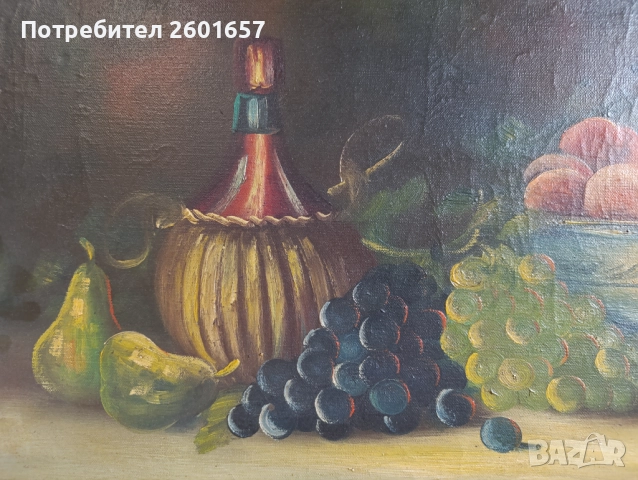 Много стар натюрморт, подписан., снимка 3 - Картини - 51514953