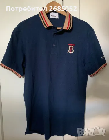 Мъжка тениска с яка Burberry размер XL