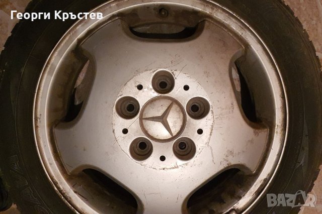 Mercedes джанти(3 бр.-15") с 2 бр. летни гуми SAVA, снимка 1 - Гуми и джанти - 40564435