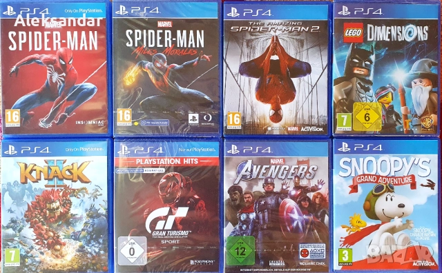 ps4 Spiderman Knack Lego dimensions marvel avengers gran turismo snoopy, снимка 3 - Игри за PlayStation - 52520009