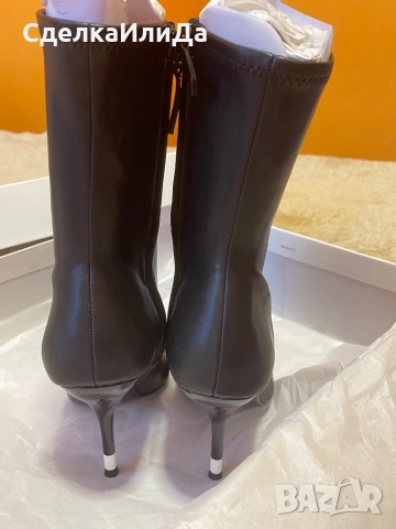Calvin Klein черни боти н38, снимка 6 - Дамски боти - 51672923
