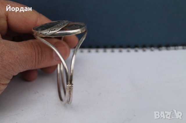 Дамска сребърна гривна, снимка 3 - Гривни - 38883450