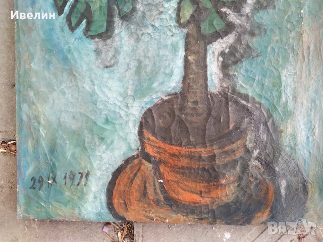 стара картина-цветя, снимка 4 - Картини - 26507355