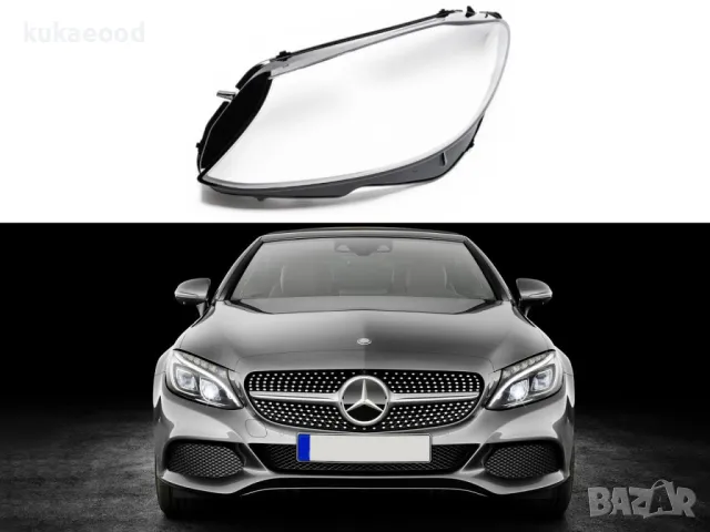 Стъкло за фар на Mercedes C-Class W205 Facelift, снимка 4 - Части - 47546823