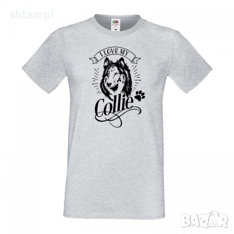 Мъжка тениска I Love My Collie Dog,Куче, животно,подарък,изненада, снимка 5 - Тениски - 36933817