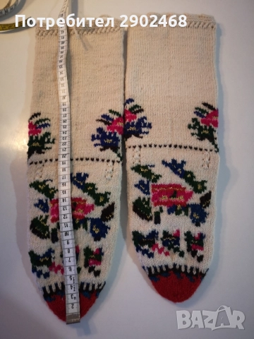 Плетени вълнени чорапи за народна носия. , снимка 4 - Антикварни и старинни предмети - 52330326