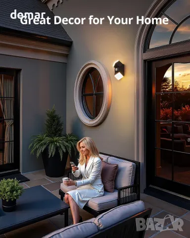 Combuh LED стенни лампи с вграден сензор за движение, снимка 6 - Лед осветление - 49822057