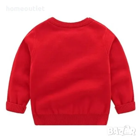 ПРОМОЦИЯ Коледен детски пуловер в три размера, червен с дядо Коледа , снимка 5 - Детски пуловери и жилетки - 48392467