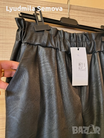 Кожени дамски панталони , снимка 4 - Панталони - 52791727