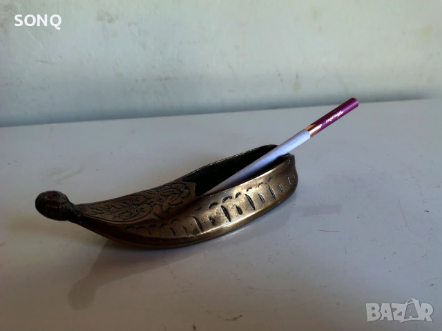 Стар Бронзов Пепелник-Обувка, снимка 9 - Антикварни и старинни предмети - 53144421