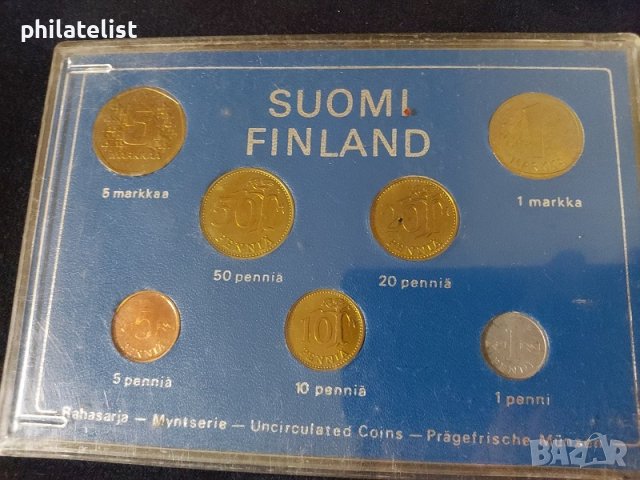 Финландия 1977 - Комплектен сет от 7 монети, снимка 2 - Нумизматика и бонистика - 37786455