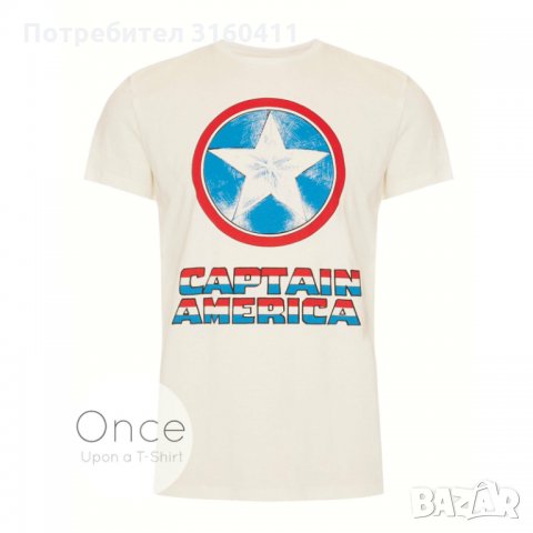  Нова Унисекс тениска CAPTAIN AMERICA размер С М, снимка 2 - Тениски - 34616895